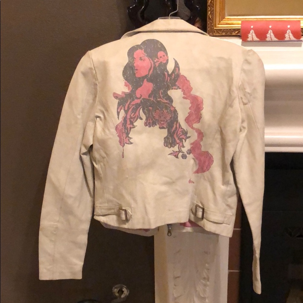Vintage Wilson’s Bombshell Painted Leather Jacket